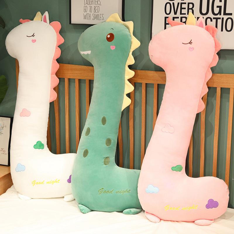 Girly Heart Pink Unicorn Throw Pillow Plush Toy Doll Dinosaur Doll Girl Pinch Legs Side Sleeping Doll