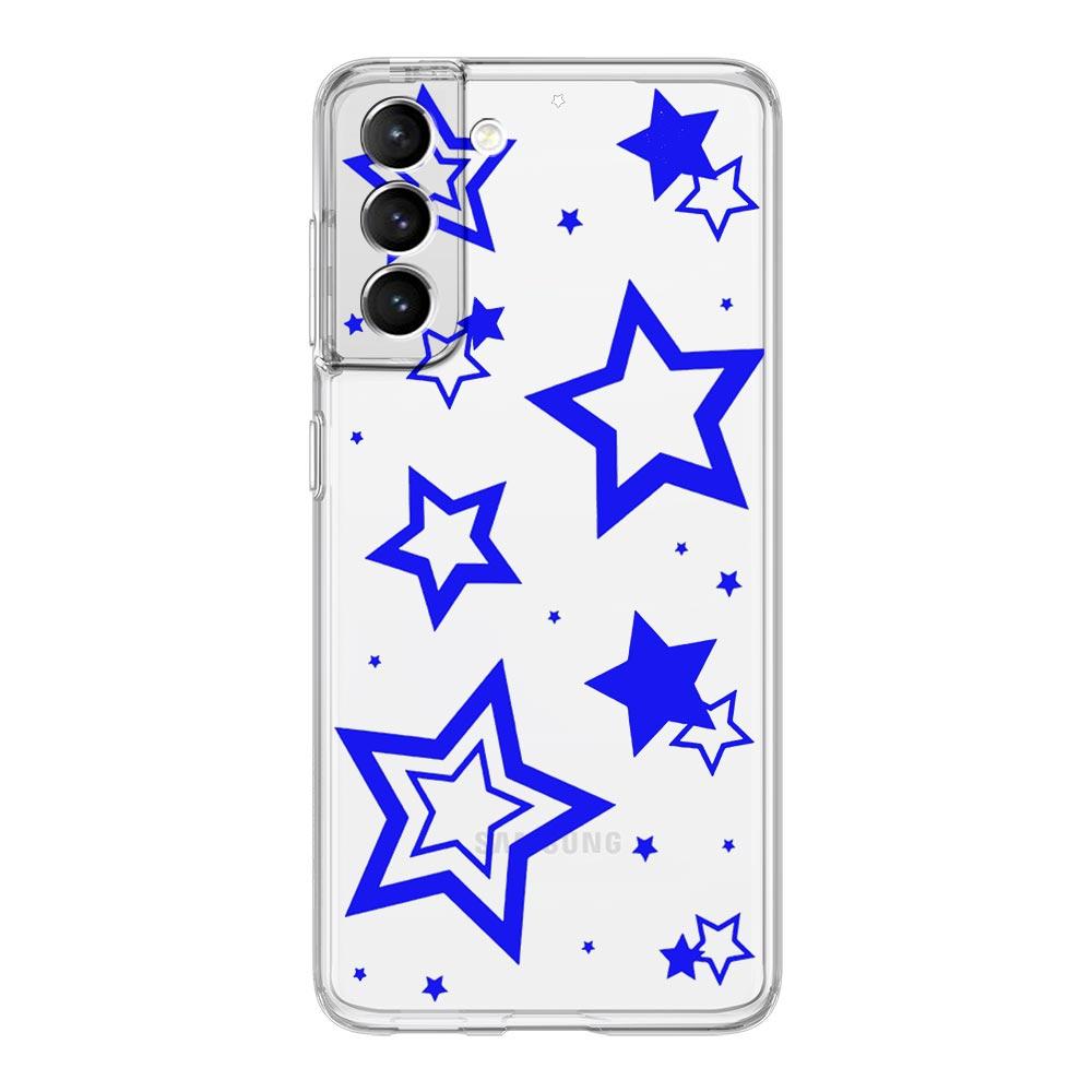 Phone Case For Samsung Galaxy S24 Ultra S23 FE S22 S20 S21 5G S10 S9 Plus S10E S8 Soft Silicone Clear Style Stars Pattern Cover