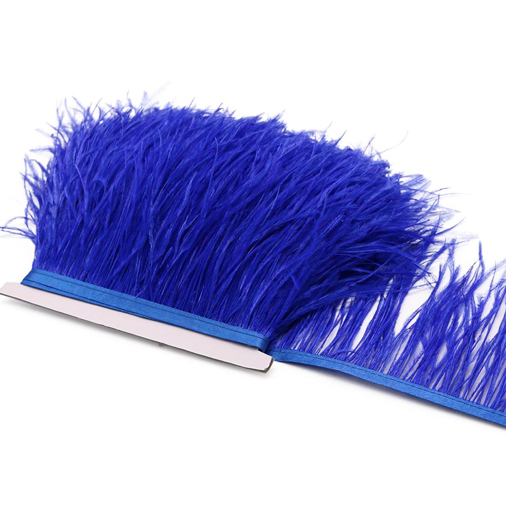 Feder1M Natürliche Flauschige Straußenfederborte Weiß Schwarz Straußenfeder für DIY Bastelband Brautkleid Nähen Kleidung Dekoration 8-10cm