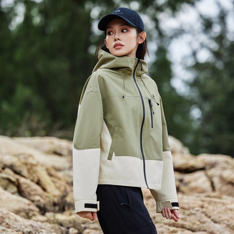 Tuluozhe Damen Kurze Kapuzen-Outdoorjacke