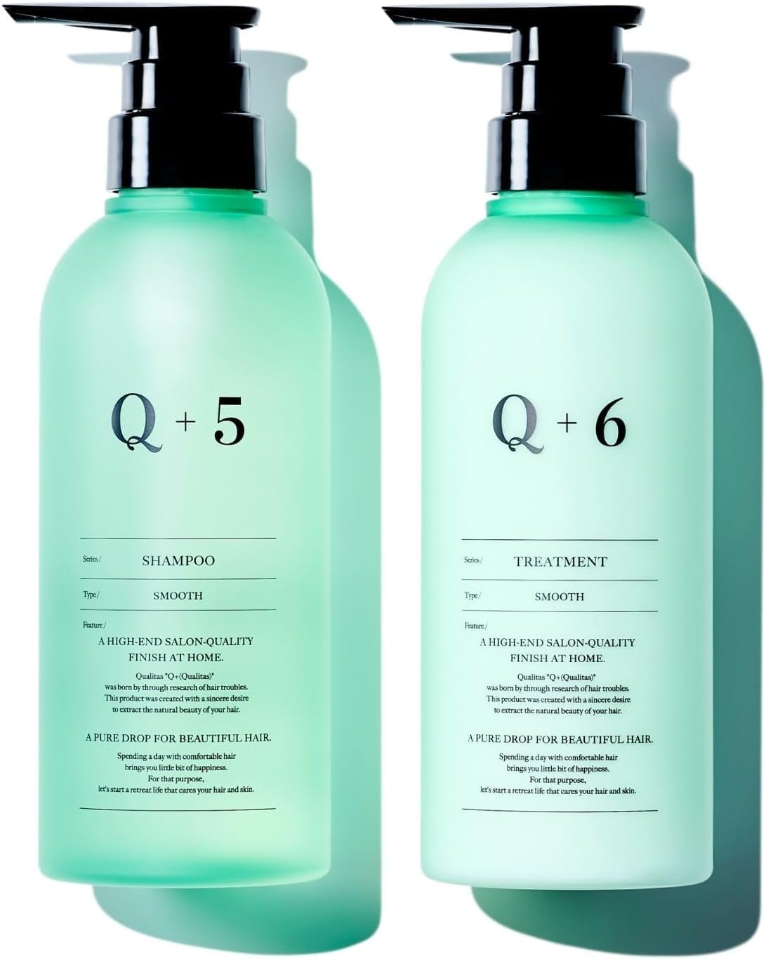 

Q+ Qualitas [Уход, гладкий как шелк] Набор шампуня и кондиционера, Эксклюзивно для салонов, Бессиликоновый аминокислотный шампунь, 400 мл/400 г