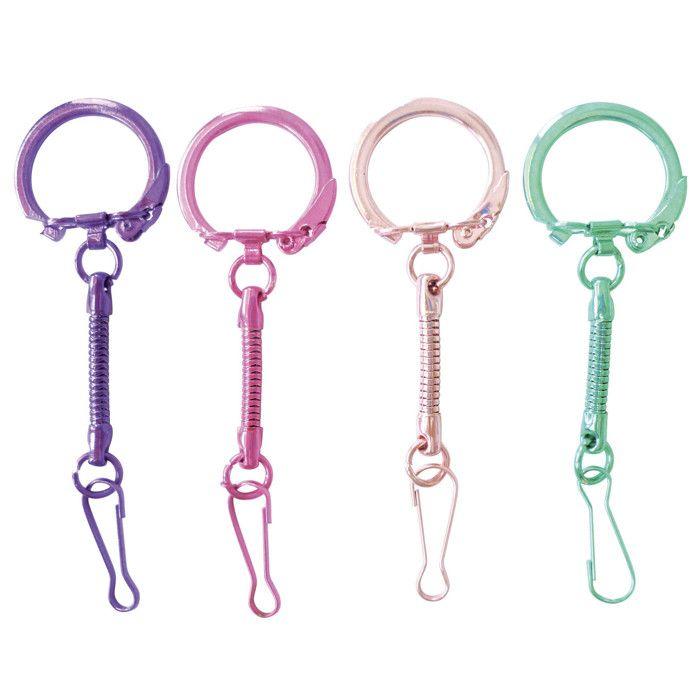 Porte-clés et mousqueton 10 couleurs