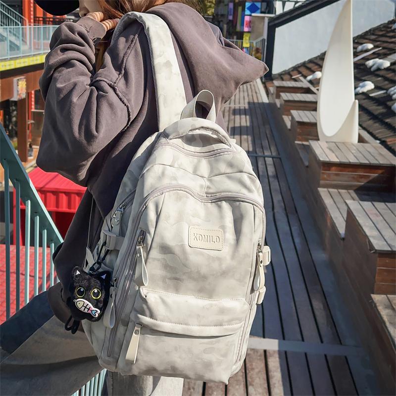 Splashed Ink Printing Backpack for Men & Women – Trendy Lightweight School Bag with Multiple Pockets & Adjustable Straps – Perfect for Daily Use