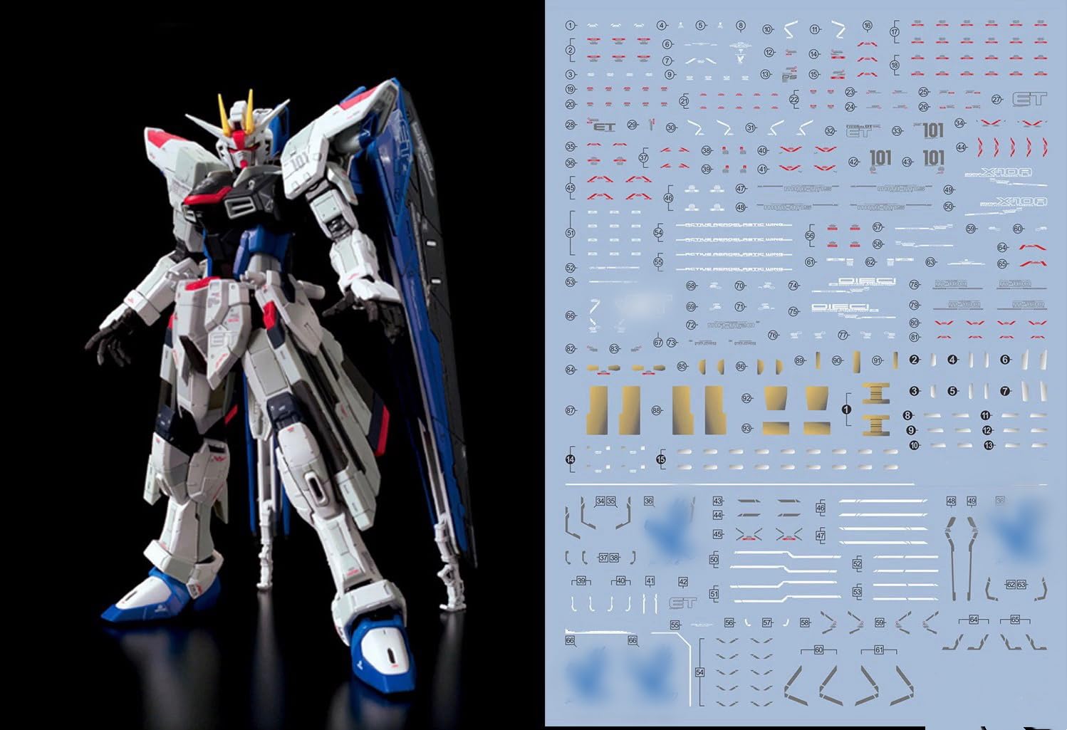 

Freedom HG RG MG PG RE HiRM Robot Plastic Model Water Transfer Decals (RG 1/144 Gundam) [Used] серый