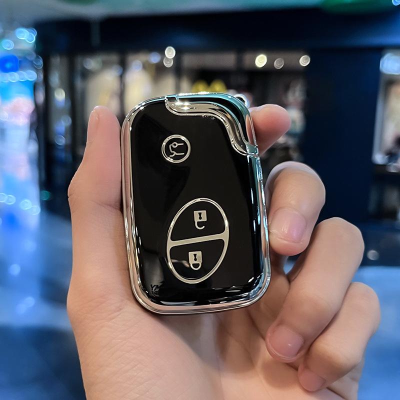 Silver Edge Tpu Style Car Key Case Cover Shell Fob Keychain Accessories For Lexus Is350 Rx350 Is250 Gs430 Es350 Gs350 Lx570