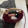 Woven Crossbody Dumpling Bag Luxury Handbag Handmade Weave Shoulder Bag Small Casual Designer Purse for Women