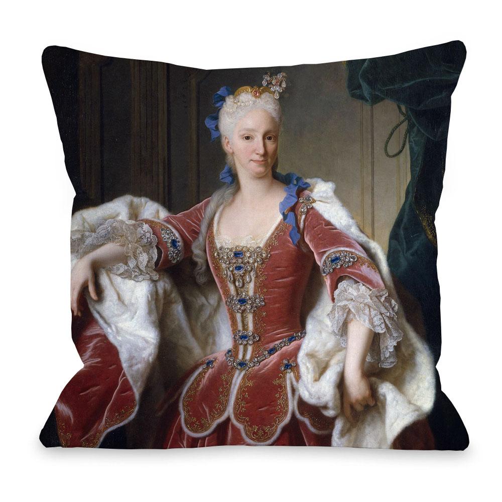 European Royal Court Madame Duchess Goddess Women Portrait Painting Cushion Covers Rococo Style Decorative Pillows For Sofa 40x40cm16x16in