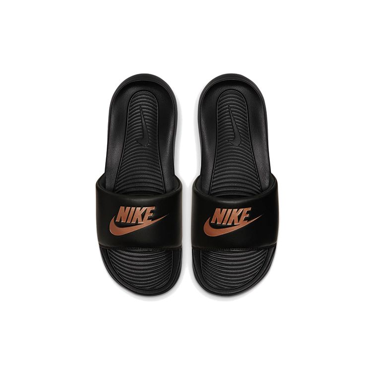 Nike  Victori One Slide Black Metallic Red Bronze Women Sneakers CN9677-001