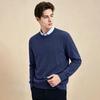 Men's Warm Pure Wool Blend Crewneck Sweater
