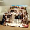 Jesus Teaching Crowd Blanket  Printed Blanket for Living Room Bed Couch lunch break Soft Cozy Blanket for Friend's festival Gift
