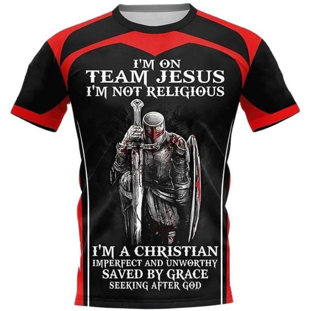 Moda 3D Crusader Knights drukowanie T Shirt dla mężczyzn europa i ameryka Harajuku ubrania Vintage Casual O-Neck topy z krótkim rękawem