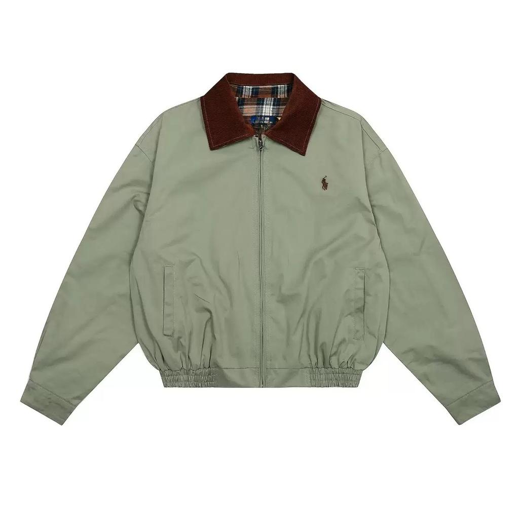 Men's Vintage Jacket Collared Outerwear Fashion Bomber Jacket for Women
