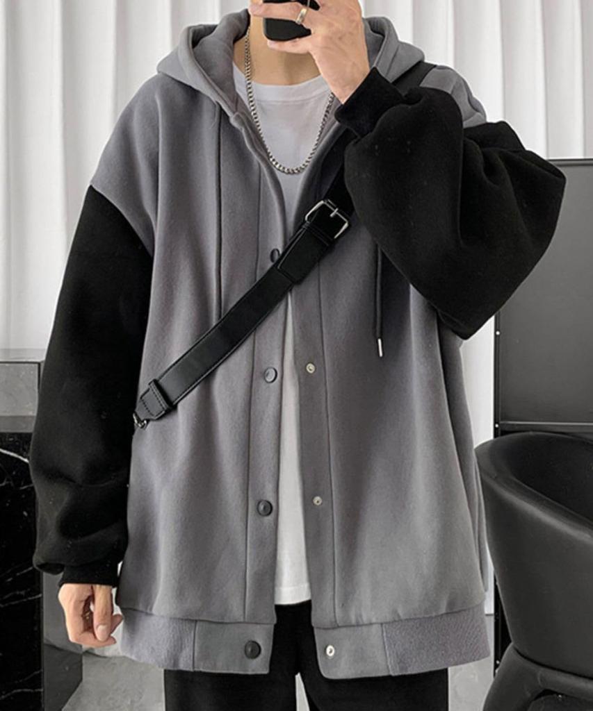 Pangenee Winter Stylish Cold for Everyday Wear Men's Hoodie, Outerwear, Jacket, Jumper, Blouson, Casual, Oversized, Weather, Masculine, Lightweight,