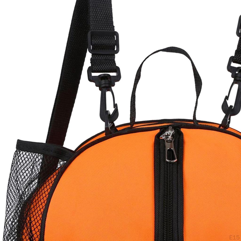 Basketball Tote Bag with Adjustable Strap And Mesh Pockets