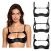 1/4 Cup Push-up Underwire Shelf Bra Satin Hollow Out Adjustable Straps Balconette Bralette for Women Lingerie Sleepwear