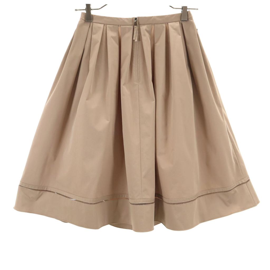 FOXEY NEW YORK Made In Japan Midi Length Flare Skirt 38 Beige Women Used
