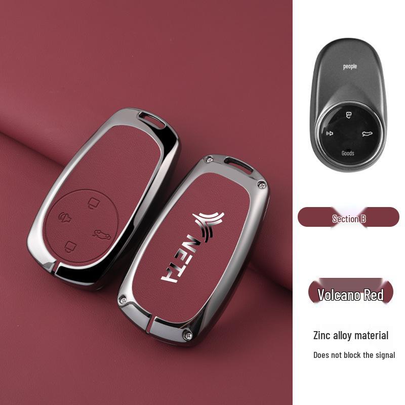 Nezha S Key Case: Luxury Metal Hanging Key Buckle for New Energy V Car – Anti-Lost Remote Control Bag for Men (U2/GT)