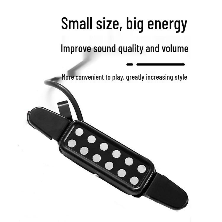 P-012 High-Fidelity No-Drill Soundhole Folk Guitar Pickup with 3m Cable