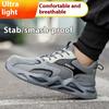 Leichte Arbeitssicherheitsschuhe für Herren und Damen, Schuhe mit Stahlkappe, unzerstörbare, pannensichere Sicherheitsstiefel, schützende Arbeits-Sneaker