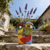 Picasso-Inspired Abstract Face Planter - Colorful Resin Succulent Pot for Indoor & Outdoor Garden Decor, Unique Art Sculpture Fl