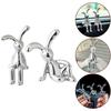 Vehicle Interior Cartoon Animal Decoration for Center Console Silver