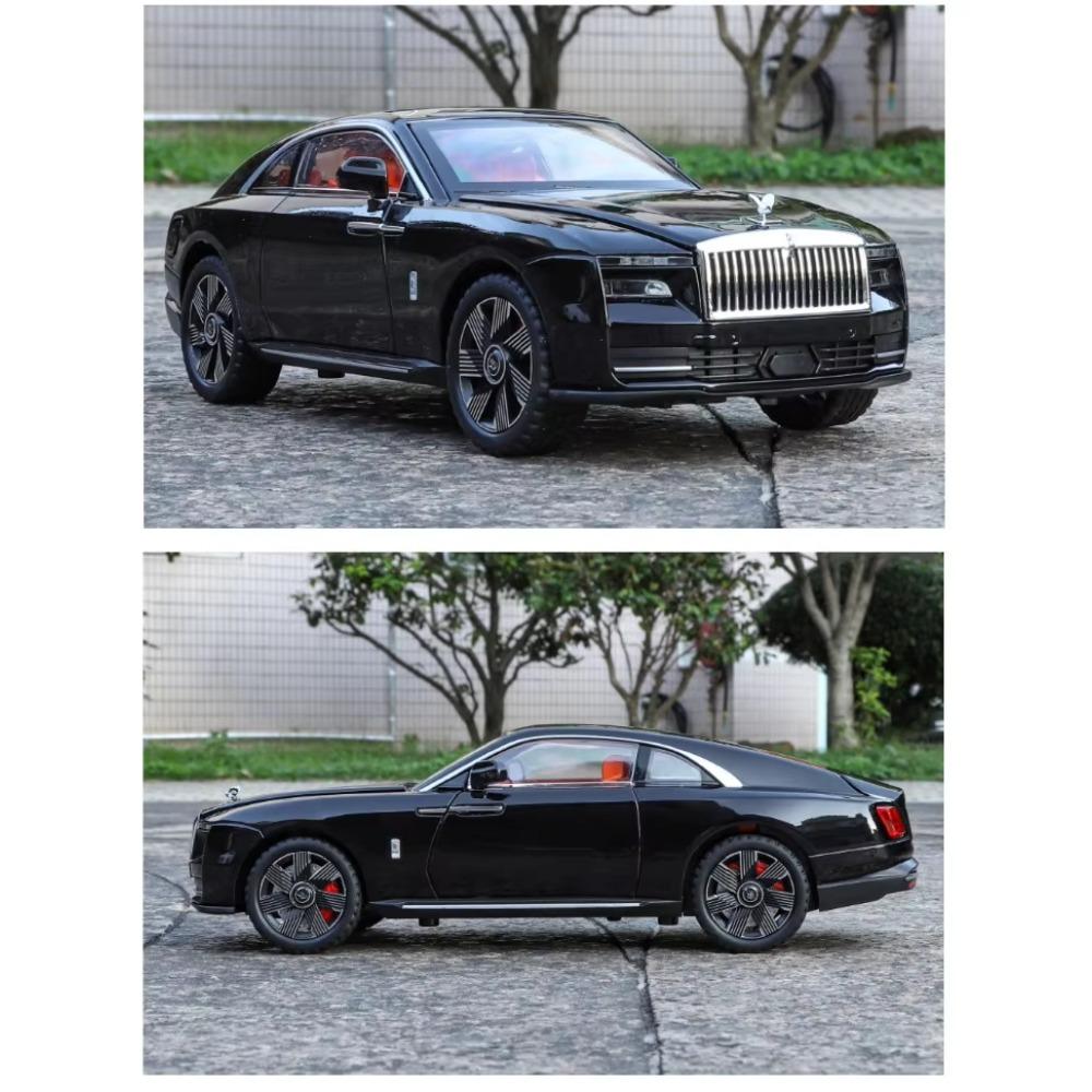 Simulation 1/24 Rolls Royce Spectre Supercar Legierungsmodell mit Ton und Licht Sammlung Miniaturauto Kinder Jungen Spielzeugfahrzeug
