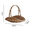 Small Oval Wicker Picnic Basket with Handle for Picnics, Fruit Storage and Home Organisation