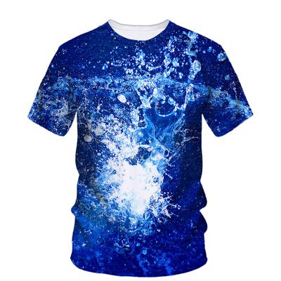 Καλοκαιρινά Πρωτότυπα Ανδρικά T-shirts με Γραφικό Σταγόνας Νερού Τάση Casual Δημιουργικό Απλό Στυλ Τυπωμένα κοντομάνικα T-shirts με Στρογγυλή Λαιμόκοψη