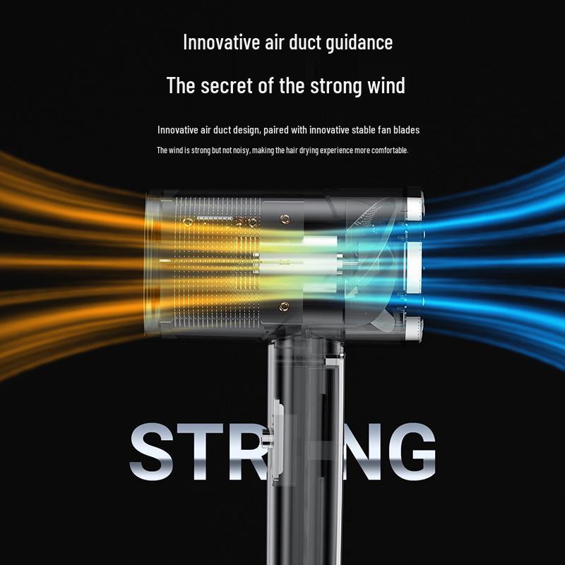 European-American High-Power Silent Ion Hair Dryer with Blue Light for Dorms (Japanese Standard)