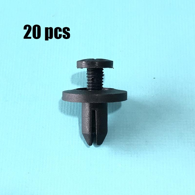 10/20/50pcs Auto Bumper Fastener Clip 6mm Hole Rivet Retainer Push Engine Cover Car Door Bumper Cover Fasteners For Honda Toyota