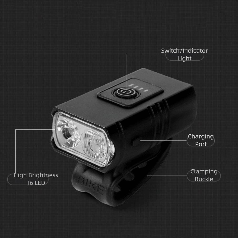 Smart Sensor LED Bike Front Light Aluminum Zinc Zinc Alloy Bicycle Front Lamp Outdoor Flash Light