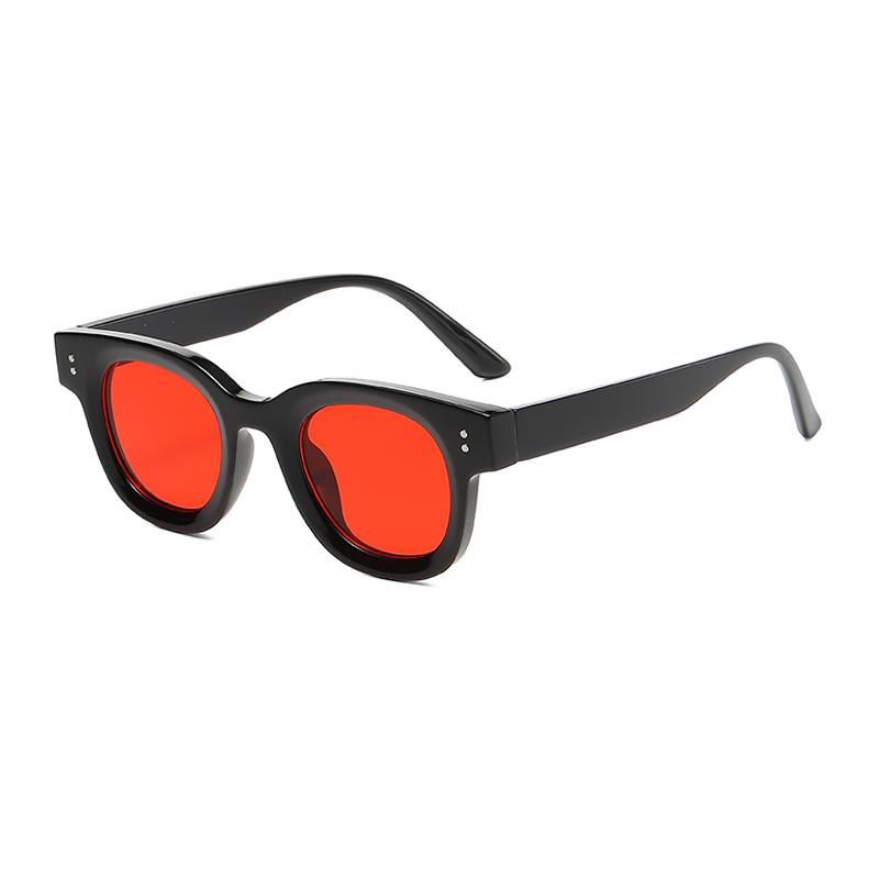 New Ocean Film Retro Oval Frame Sun Glasses Thickened Small Frame Fashion Sunglasses Female Simplified Design