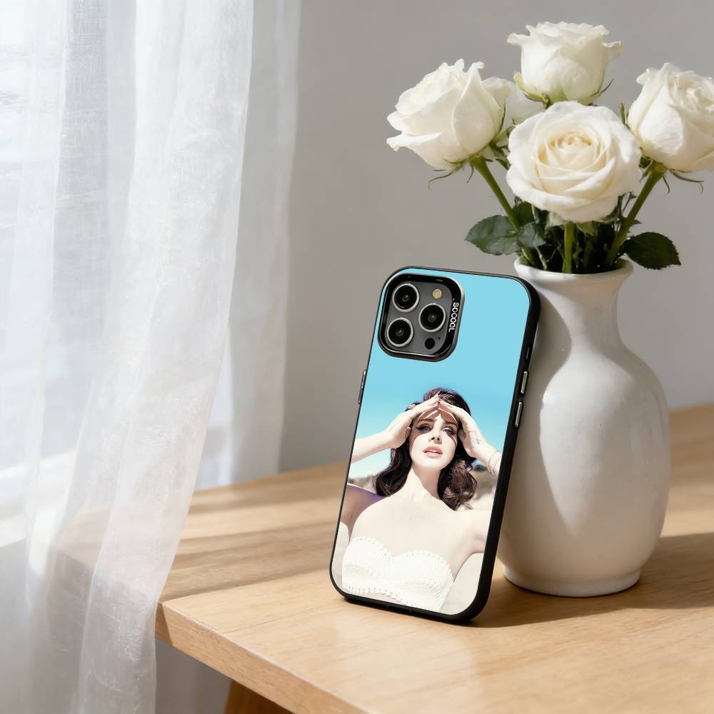 Чехол для телефона L-Lana D-Del Rey для iPhone17,16,15,14,13,12,11 Plus,Pro Max Черный Конфетный серебристый чехол для телефона iPhone11PROMAX