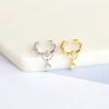 1 pair of ear hoops wrapped rhinestone crystal clip earrings jewelry wedding party woman earrings
