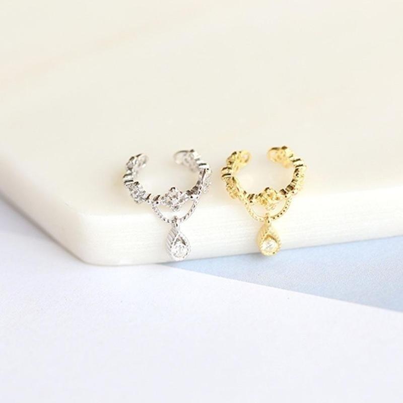 1 pair of ear hoops wrapped rhinestone crystal clip earrings jewelry wedding party woman earrings