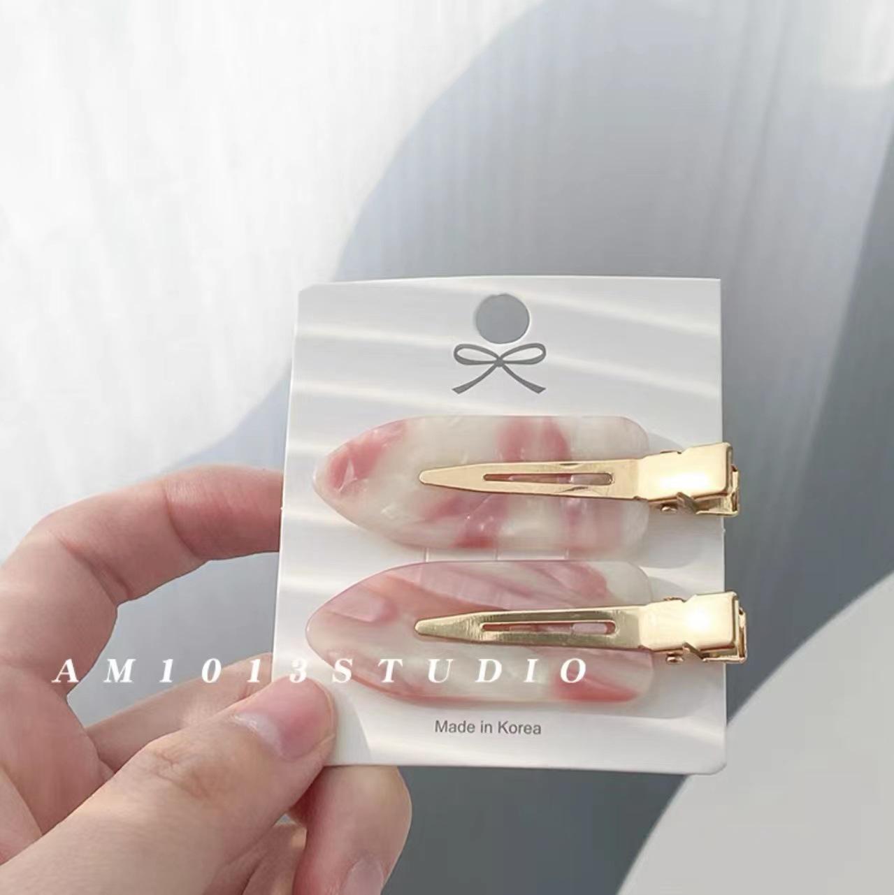 

Acetate Hair Clips for Women - No Trace Side Bangs Makeup Duckbill Clips