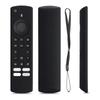 Kwmobile Protective Case Toshiba and Insignia CT95018 Fire TV Compatible Remote Control Cover Back Cover Silicone Soft Black NS-RCFNA-21, CT-RC1US-21,