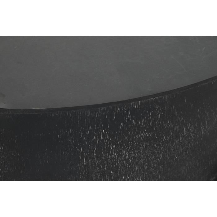 90 Cm Black Bronze Metal Wood Coffee Table