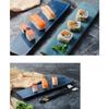 Ceramics Sushi Plate Black Rectangular Serving Tray Practical Dish for Sushi Snack Restaurant Home Sashimi Tray