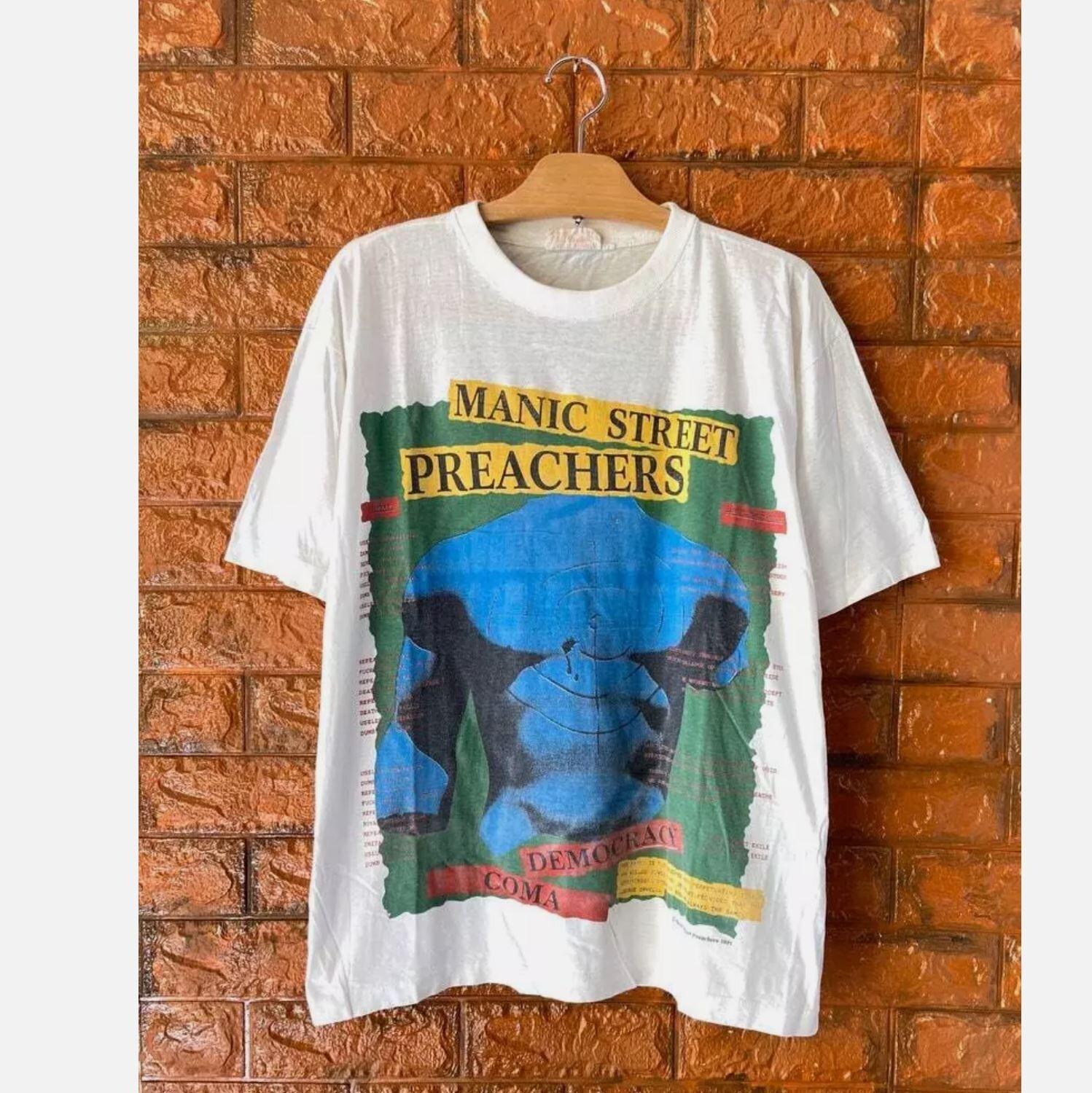 

Ретро футболка Manic Street Preachers Democracy Coma 1992 TE1691 4XL