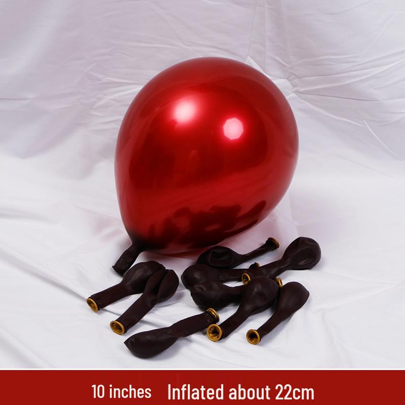 Double-Layer Cherry Red Party Balloons (5", 10", 12", 18", 36")