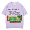T-shirt Divertente Tavola Periodica Posso Leccarlo Chimica Estate Manica Corta Ampia Casual Cotone T-shirt Hiphop Moda T-shirt