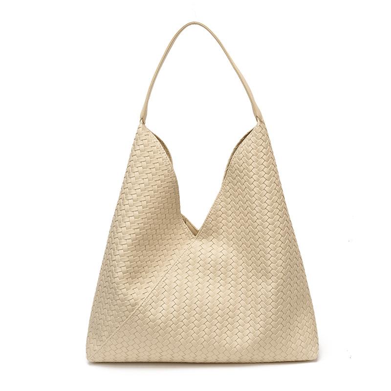 Borsa alla moda da donna a spalla singola, Borsa a mano casual con texture unica e look di alta gamma, Borsa shopper