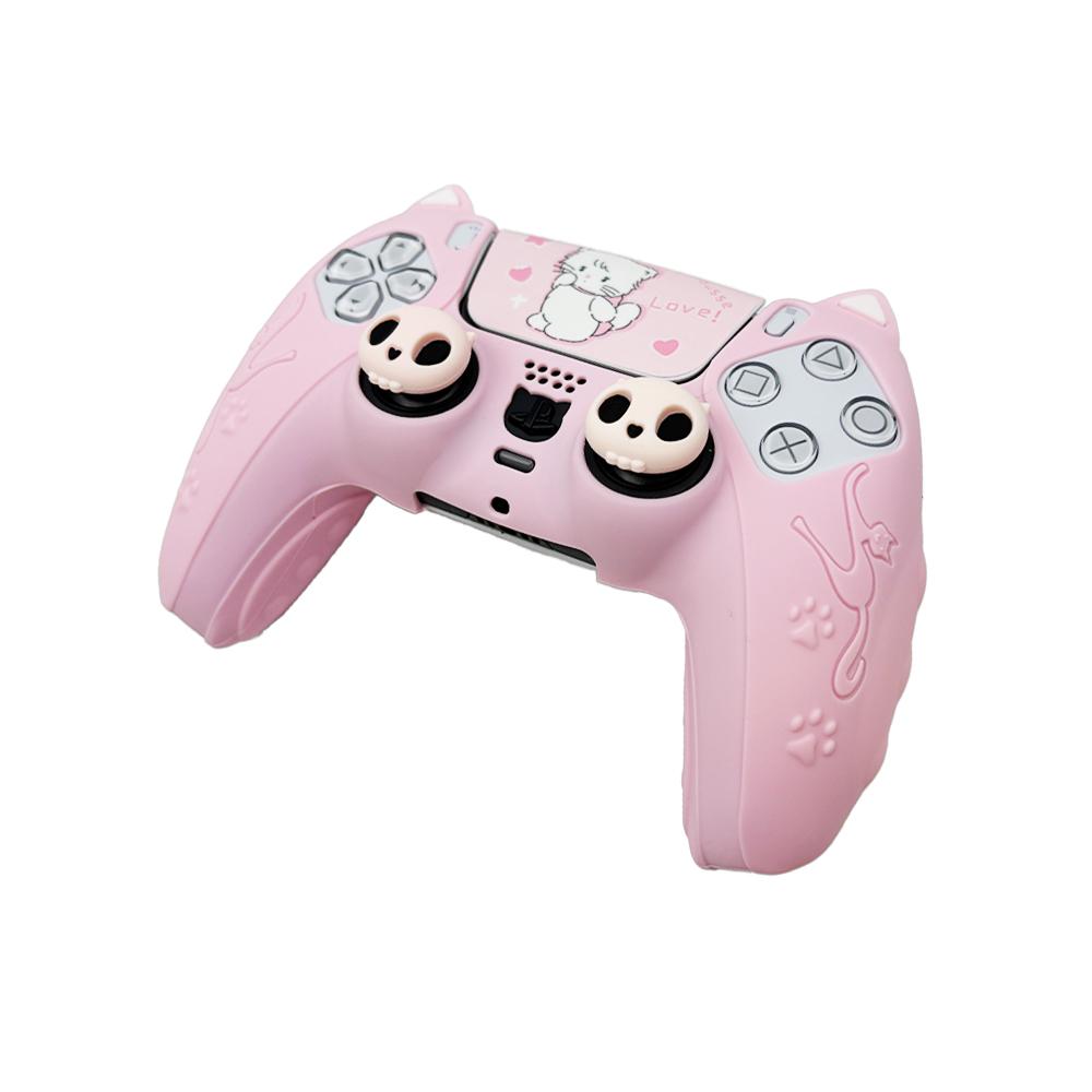 Coque en Silicone Antidérapante VILCORN pour Manette PS5 avec Grip pour Pouces – Housse de Protection Antichoc pour Accessoires de Jeu DualSense