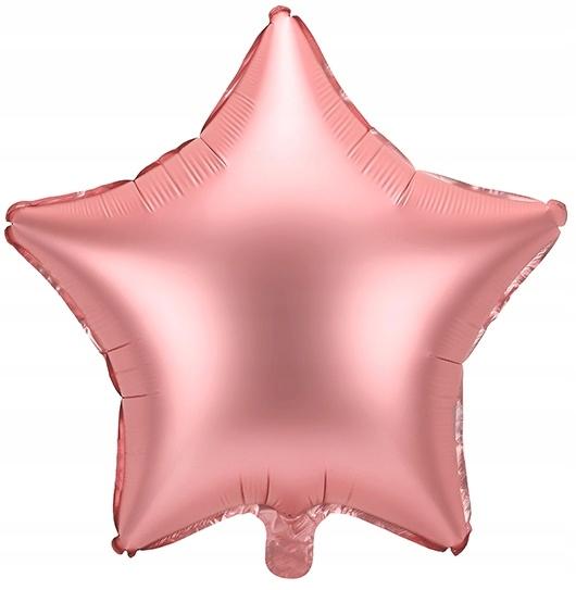 Balon Foliowy Gwiazdka, 48Cm, Różowe Złoto