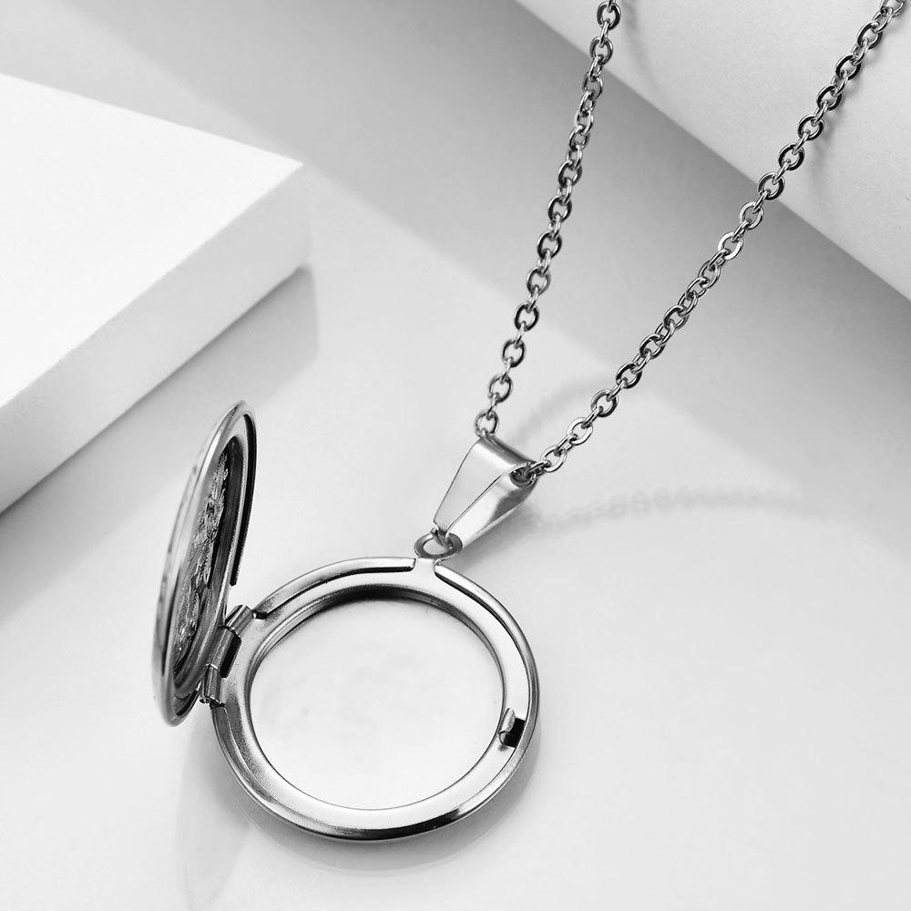 Personalisierte DIY Herzförmige Fotoanhänger Halskette