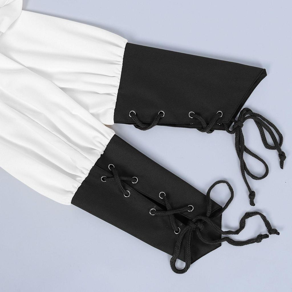 2025 Vikingský Pirátský Kostýmový Set: Středověká vesta, košile, jodhpury a doplňky