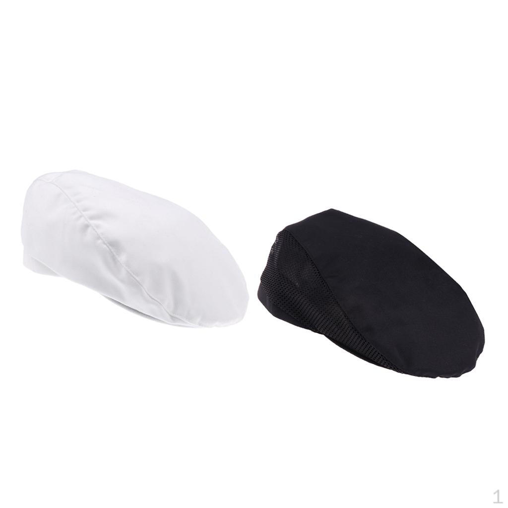 Men Women Chef Hat Catering Baker Kitchen Cook Unisex Waiter Black and White
