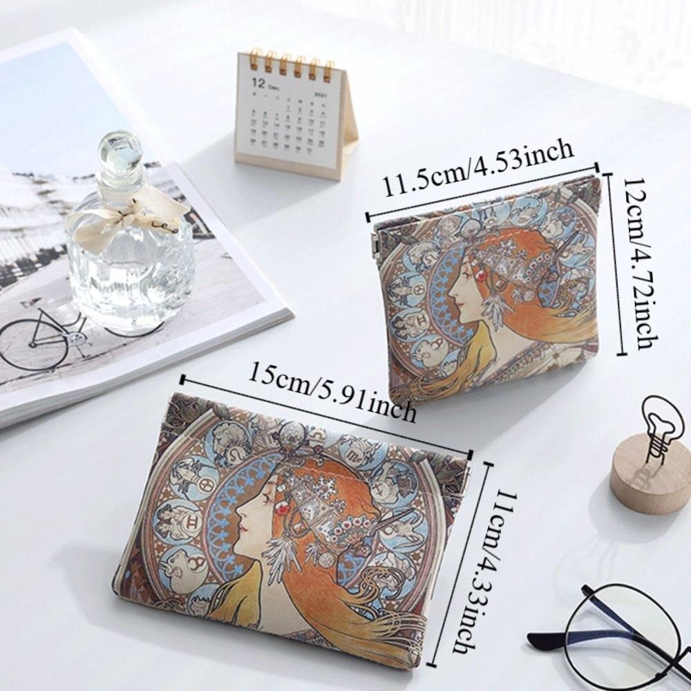 Item Bag Self-closing Lipstick Cosmetic Bag Coin Purse Women Change Storage Bag Leaf Spring Bag