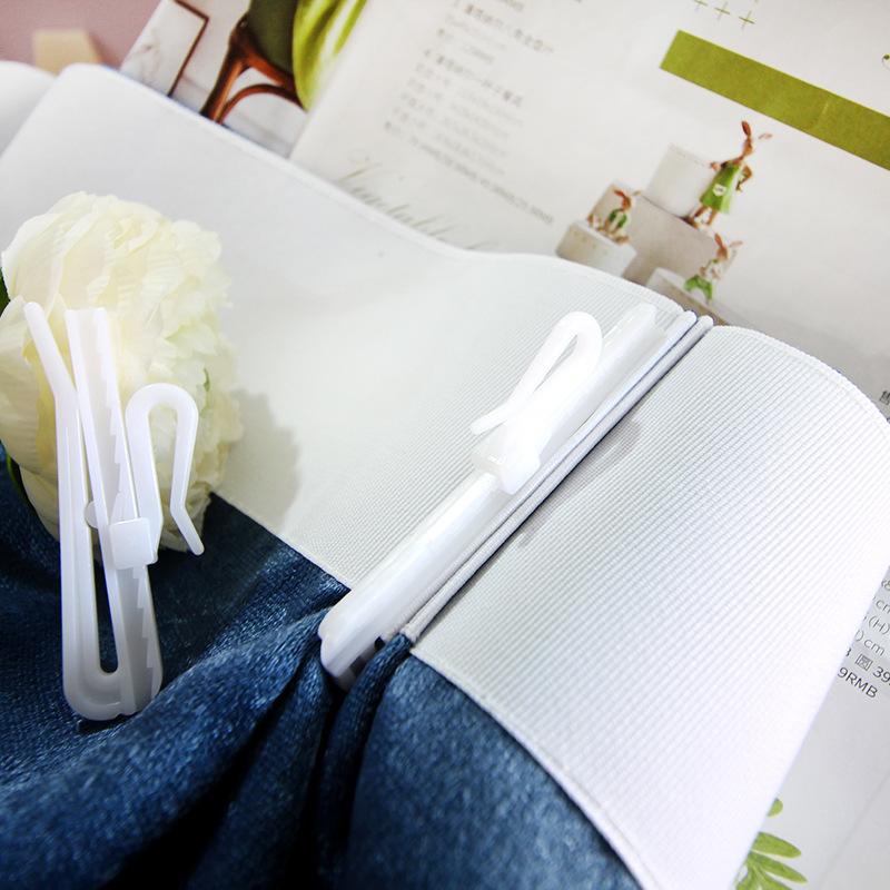 50/80/100 PCS Curtain Hanging Hooks Adjustable Hook Ring Window White Curtain Hook Holder For Home Curtain High Quality 7cm